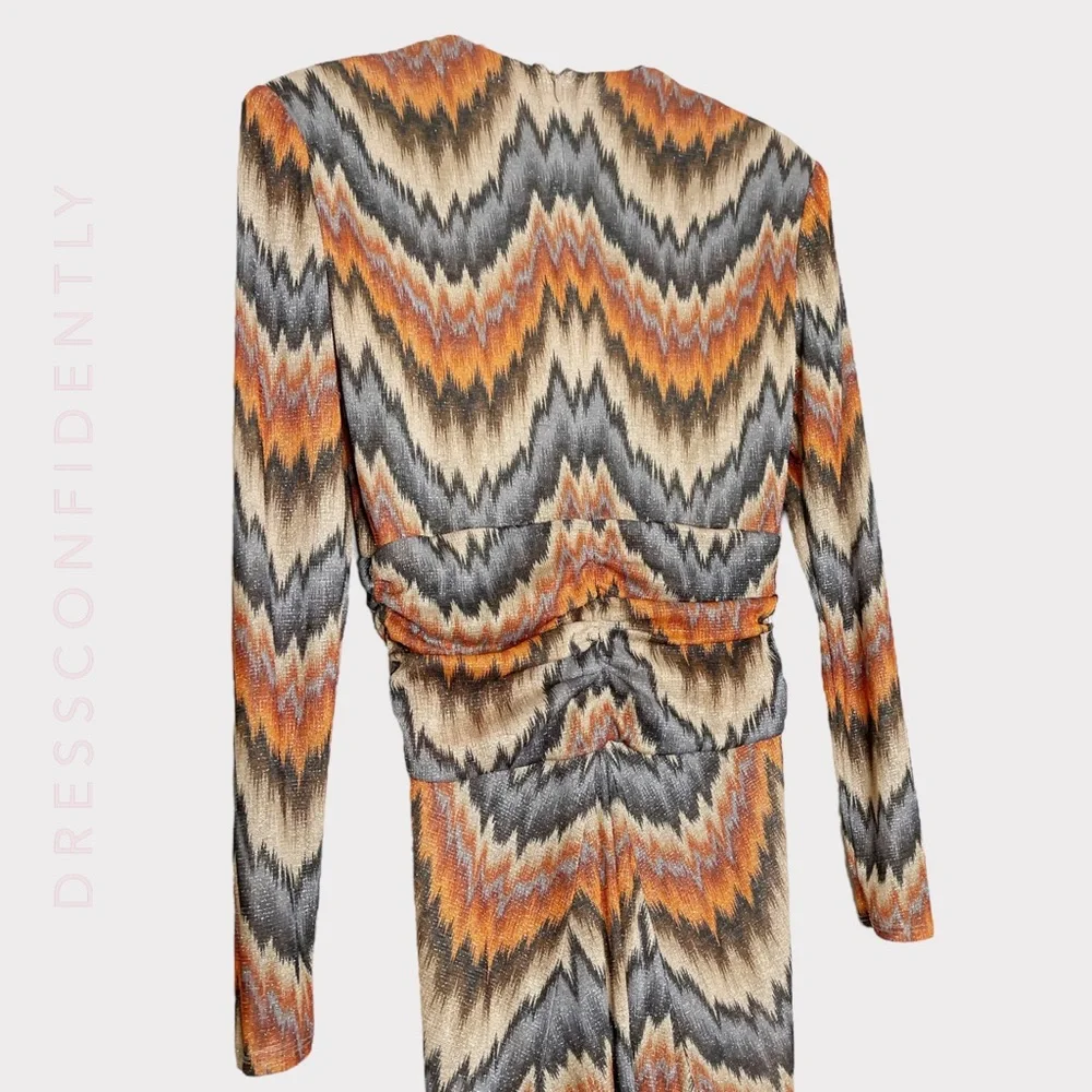 RONNY KOBO Stormy Knit Maxi Dress - Orange & Brown - Picture 11 of 12